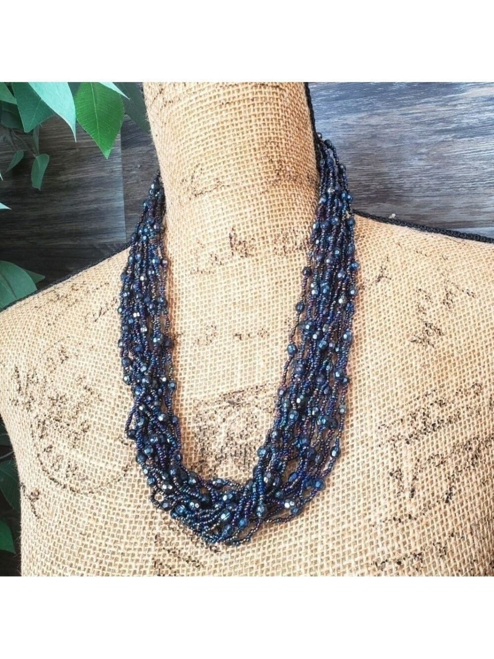 Unique Multicolor Layered Mermaid Iridescent Necklace Beachy Summer Vibes
